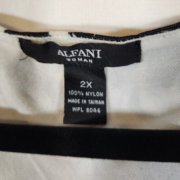 Alfani $75 2X‎ Black White Floral Sleeveless Y2K Whimsigoth Fairy Grunge Formal - Picture 4 of 11